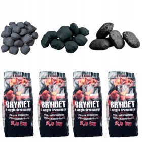  BRICCHETTE DI CARBONE 10 KG GRILL (4 x 2,5 KG)