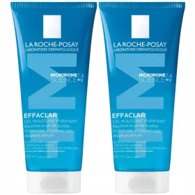   La Roche-Posay Effaclar Gel Detergente per Pelle Grassa e Acneica 2x200ml