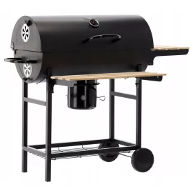    BARBECUE A CARBONE CON COPERCHIO SU RUOTE CON RIPIANO 101x70,5x94,5 CM