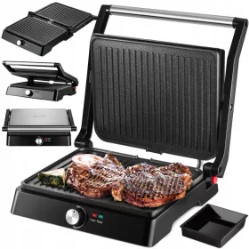    PANINI SANDWICH GRILL TOSTAPANE PIEGHEVOLE ELETTRICO GRANDE 2200W