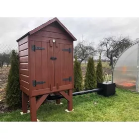    Affumicatoio da giardino in legno affumicatoio 100x70x180 cm due livelli per anni