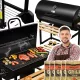  Barbecue a carbone da giardino Tavoli a botte griglia in acciaio termometro + 10 kg di carbone
