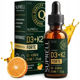   Suprèll Vitamina D3 K2 MK-7 Forte al Gusto di Arancia - Integratore in Gocce