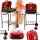  GRILL AMERICANO A CARBONE CON RIPIANI LATERALI E RUOTE GARDEN 96x45x75 CM