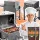  Barbecue a carbone con tavolo in ghisa, griglia solida, affumicatura +4 kg di carbone