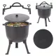  PENTOLA IN GHISA DA CACCIA 11L CON COPERCHIO E GAMBE