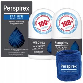   Kit 2 x Perspirex Men MAXIMUM 20 ml + Fascia Omaggio: Protezione Extra contro Sudore