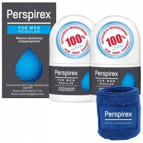   Pack Doppio Antitraspirante Perspirex Men Regular 20 ml + Braccialetto Gratis