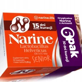   Narine Senior - Probiotico Con Lactobacillus Helveticus e Fibra di Acacia, 180 Capsule
