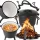  PENTOLA IN GHISA SMALTATA UNGHERESE PENTOLA UNGHERIA 10L GRIGLIA PER FUOCO DA CAMPEGGIO