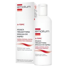   Emolium A-Topic: Emulsione Calmante per il Bagno, Cura Quotidiana per Pelle Secca e Atopica - 200 ml