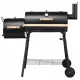  Barbecue a carbone a doppia camera nero 115 x 65 x 108 cm