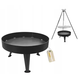    BRACIERE DA GIARDINO 40 CM GRIGLIA IN ACCIAIO RESISTENTE AL CALORE PER GIARDINO