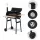  Barbecue a carbone con coperchio, termometro, ventilazione, giardino, bloccabile, su ruote