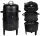  AFFUMICATORE DA GIARDINO GRILL CARBONE BOLLITORE 2 GRIGLIE TERMOMETRO SET 3in1