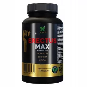   LANCO NUTRITIONS Erectus Max, Integratore con Tribulus, Maca e Siberian Ginseng, 60 Capsule