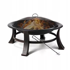  XXL Garden Fire Pit Garden Grill Metallo + Attizzatoio