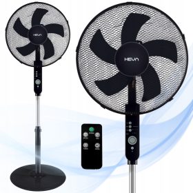   Wentylator TINO HEVA: 5 Łopatek, 3 Tryby Pracy, Timer i Pilot Zdalnego Sterowania
