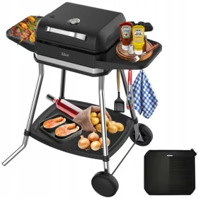    GRILL ELETTRICO DA GIARDINO MEGA 6in1 in piedi 3050W + coperchio + TERMOMETRO
