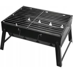    Barbecue a carbone da campeggio 40x27x20cm compatto e confortevole in acciaio inox