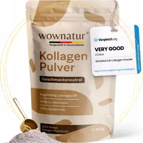   Collagene Bovino in Polvere di Alta Qualità WOWNATUR - 100% Naturale e Certificato Halal