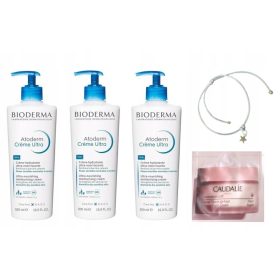   Kit Bioderma Atoderm Creme Ultra 3x500ml: Idratazione Intensiva + Campioni e Braccialetto Gratis