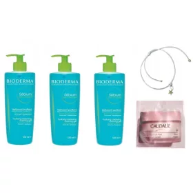   Set Bioderma Sebium Gel Moussant: 3x 500ml per Pelle Mista e Grassa + Braccialetto Omaggio