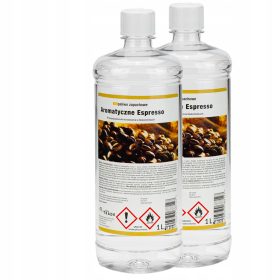   Biocombustibile Aromatico 2L per Biocamino – Aroma di Caffè Espresso – Bioetanolo Sicuro ed Ecologico