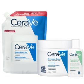   Kit Idratante CeraVe per Pelle Secca e Molto Secca: Balsamo e Gel Detergente