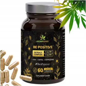   Be Positive Capsule alla Canapa da Hemp King - 60 Capsule per Migliorare Energia e Benessere