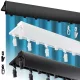 Kit Binario Tenda Doppio in Alluminio da Soffitto con Copertura, 280 cm - Bianco o Nero Opaco