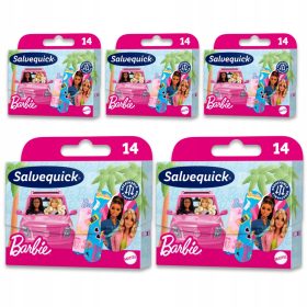   Cerotti Salvequick Barbie per Bambini - 14 Pezzi, Impermeabili e Traspiranti