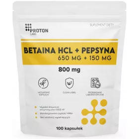   Betaina HCl + Pepsina 800 mg Proton Labs - Supporto Digestivo Efficace