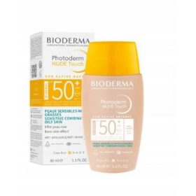   Bioderma Photoderm Nude Touch Minerale SPF 50+ Odcień Jasny, Fondotinta Leggero Opacizzante 40 ml