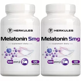   Melatonina 5mg, 120 compresse Herkules - Migliora il sonno e la rigenerazione