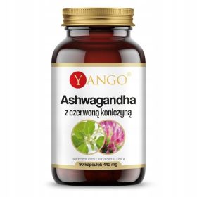   Ashwagandha e Trifoglio Rosso di YANGO 90 Capsule Vegan - Supporto per Menopausa e Stress