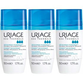   Uriage Eau Thermale Antiperspirant Roll-On 50ml, Tripack, Protezione 24h