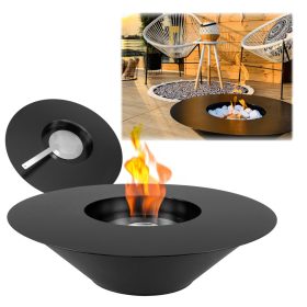   Biocamino Autoportante UNIVERSE Nero Opaco – Camino Biologico Portatile 1L