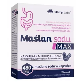   Olimp Maślan Sodu Max, Integratore per il Benessere Intestinale, 60 Capsule