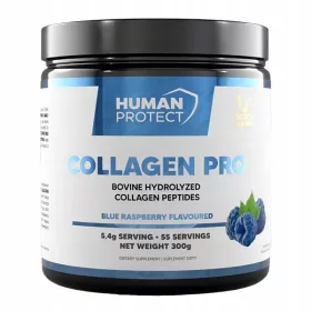   Collagen Pro Human Protect - Collagene Idrolizzato da 300g, Sapore di Lampone Azzurro