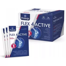   Protego FLEX 4Active: Integratore Alimentare per il Supporto delle Articolazioni, Sapore Arancia - 30 Bustine