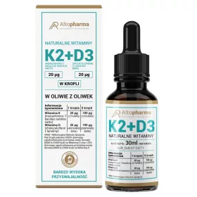   ALTO PHARMA Vitamina K2 MK-7 + D3 Naturale 30ml - Integratore per ossa e immunità