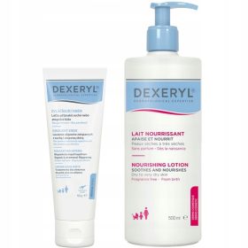   Kit Dexeryl: Lozione Idratante 500 ml + Crema Emolliente 250 ml per Pelli Secche e Atopiche