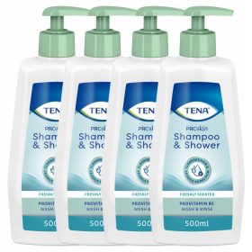   Set 4x TENA Proskin Shampoo & Doccia per Pelle e Capelli Delicati