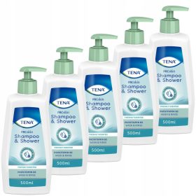   Set di 5 Flaconi TENA Proskin Shampoo & Shower 500ml ciascuno
