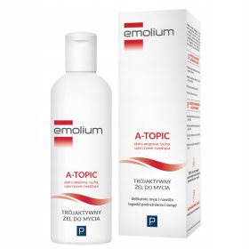   Gel Detergente Triple-Action Emolium A-Topic per Pelli Atopiche, 200 ml
