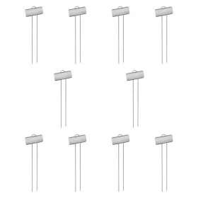    10 pezzi marcatori per piante piantine picchetti contenitore per piante argento
