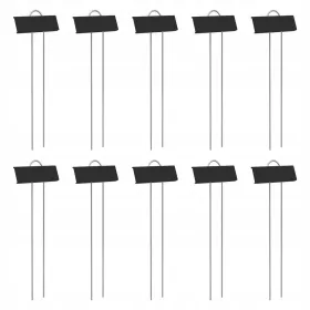    10 pezzi marcatori per piante piantine picchetti contenitore per piante nero