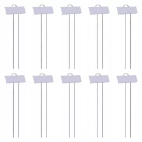    10 pezzi marcatori per piante piantine picchetti contenitore per piante bianco