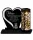 Lanterna Solare LED XL 17 cm con Statuetta Cuore per Cimiteri e Commemorazioni